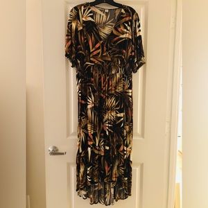 Old Navy Floral Palm High-Low Dress